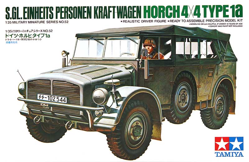 Tamiya 35052 1/35 S.Gl. Einheits Personen Kraft-Wagen Horch 4x4 Type 1a