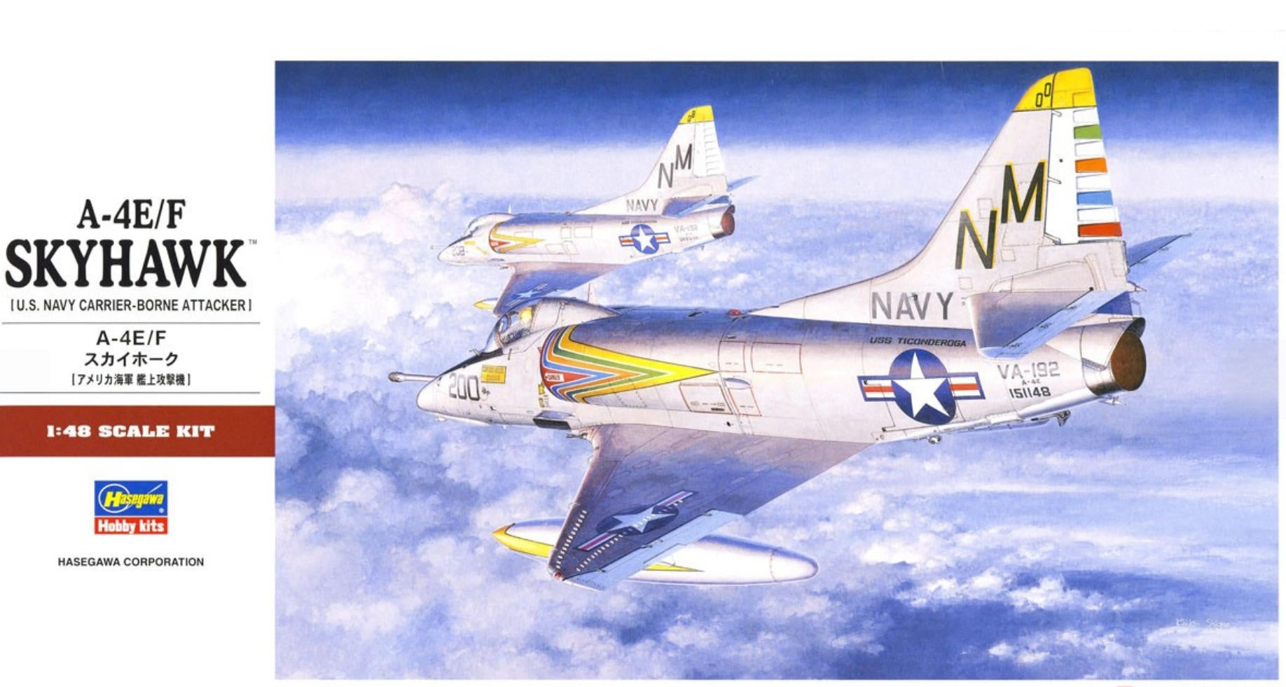 HASEGAWA HA07221 1/48 A-4E/F Skyhawk Attack Aircraft Assembly Model Kit