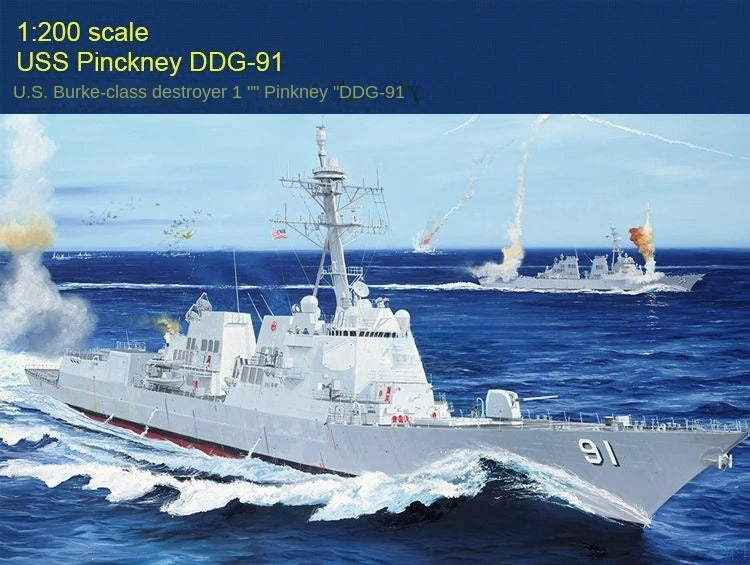 Trumpeter 62010 1:200 Arleigh Burke Class Missile Destroyer USS Pinckney DDG-91