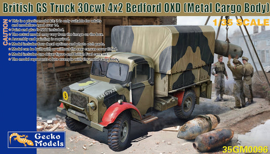 Gecko Models 35GM0096 1/35 British GS Truck 30cwt 4x2 Bedford OxD Assembly Kit