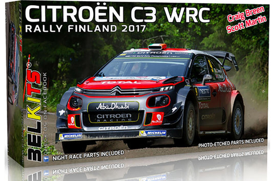 BELKITS BEL018 1/24 C3 WRC Rally Finland 2017 (Gravel) (Model Car)