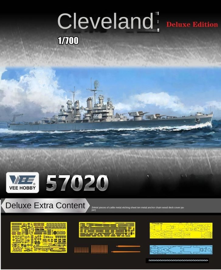 VEE Hobby E57020 1/700 Scale 1/700 Scale USS CLEVELAND CL-55 1945 Deluxe Edition
