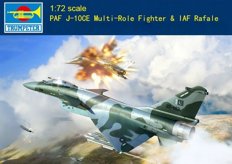 Trumpeter 01699 1:72 Chinese PAF J-10CE Multi-Role &lAF Rafale Fighter Aircraft