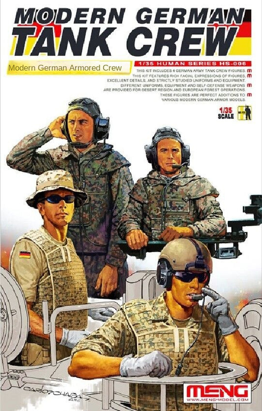 Meng 1/35 Model HS-006 scale Modern German Tank Crew figures WAR Figures