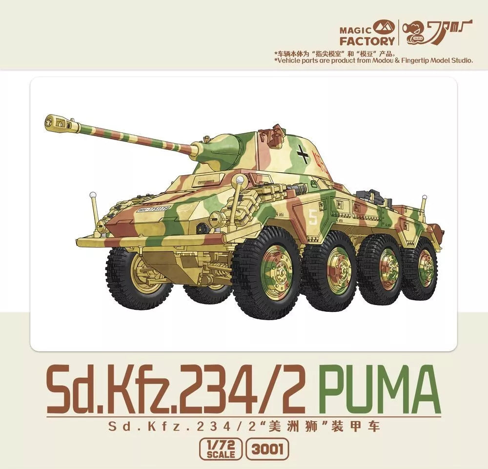 MAGIC FACTORY 3001 1/72 Sd.KFZ 234/2 Assemble Model Kit