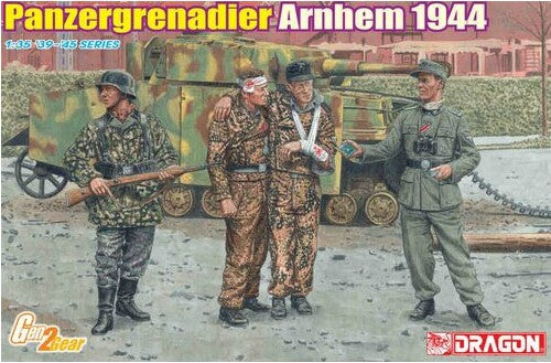 DRAGON 1/35 6648 Injured Waffen SS Panzergrenadier Arnhem 1944 (4 Figures) Gen2