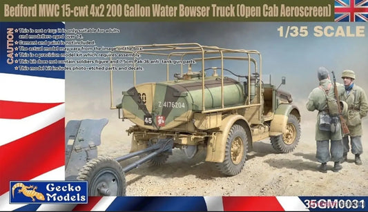 Gecko Models 35GM0031 1/35 Bedford MWC 15-cwt 4x2 200 Gallon Water Bowser Truck ModelHive