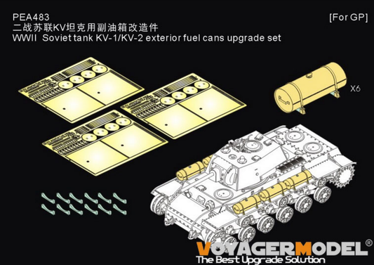 VOYAGER PEA483 WWII Soviet Tank KV-1/KV-2 Exterior Fuel Cans Upgrade Set
