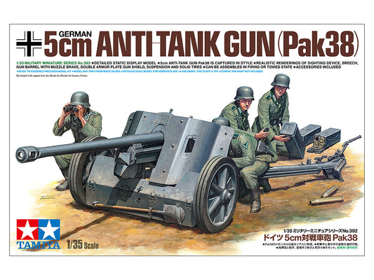 Tamiya TA35392 1/35 German 5 cm Anti-Tank Gun (PaK 38) Military Model Kit