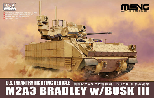 MENG 72-005 1/72 U.S. INFANTRY FIGHTING VEHICLE M2A3 Bradley w/ BUSK III Model ModelHive