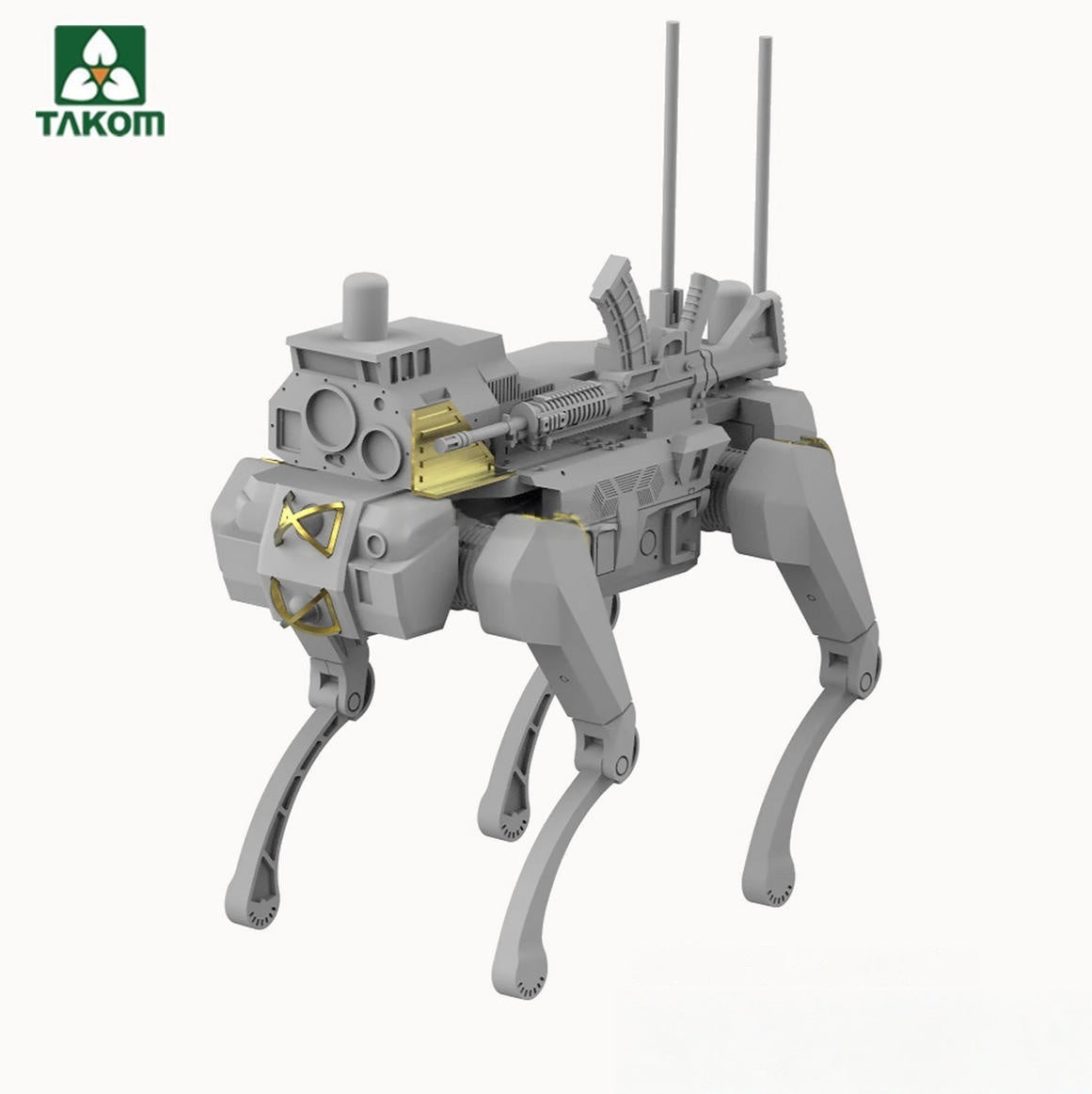 Explore this ZRY-222 Unmanned Combat System Model Kit(Ground Vehicle&"Robot Wolves System") | Takom 2223 1/35
