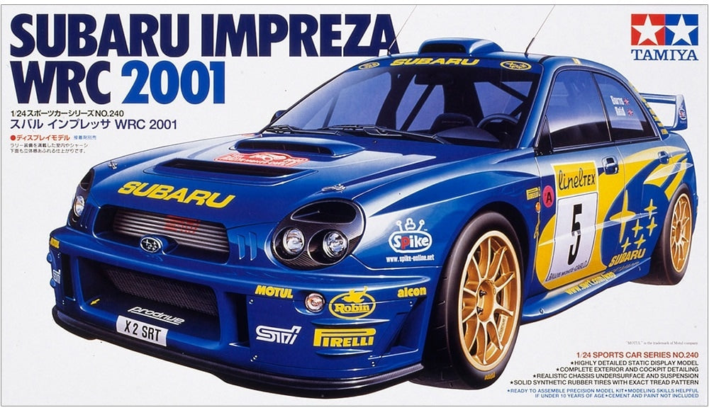 Tamiya TA24240 1/24 Impreza WRC 2001 Sports Car Series Model Kit