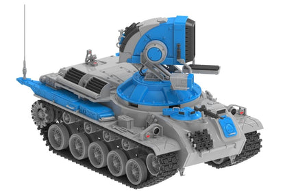 Discover the RPG 35029 1/35 Allied Laser Tank model kit! Featuring movable tracks and glue-free, pre-colored design for easy assembly.