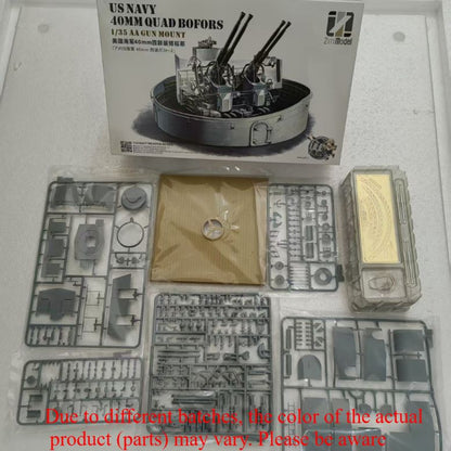 Explore the Zimi Model ZM53001 1/35 US Navy Weapons Series 40mm Quad Bofors AA Gun Mount. Perfect for model enthusiasts and collectors!