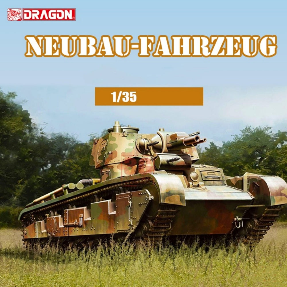 DRAGON 6968 1/35 WW.II GERMAN NEUBAUFARTSOJK MULTI-TURRET TANK CAR 2 Model Kit