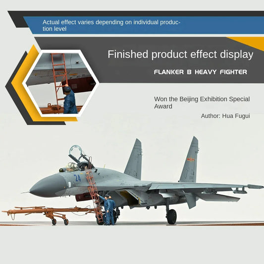 Great Wall S4818 1/48 Su-27 Flanker-B Fighter 15th Anniversary Limited w/Pilots - ModelHives