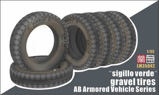 Heavy&Lanmo LM-35042 1/35 AB Armored Vehicle Series"Sigillo Verde¡±Gravel Tires Presale