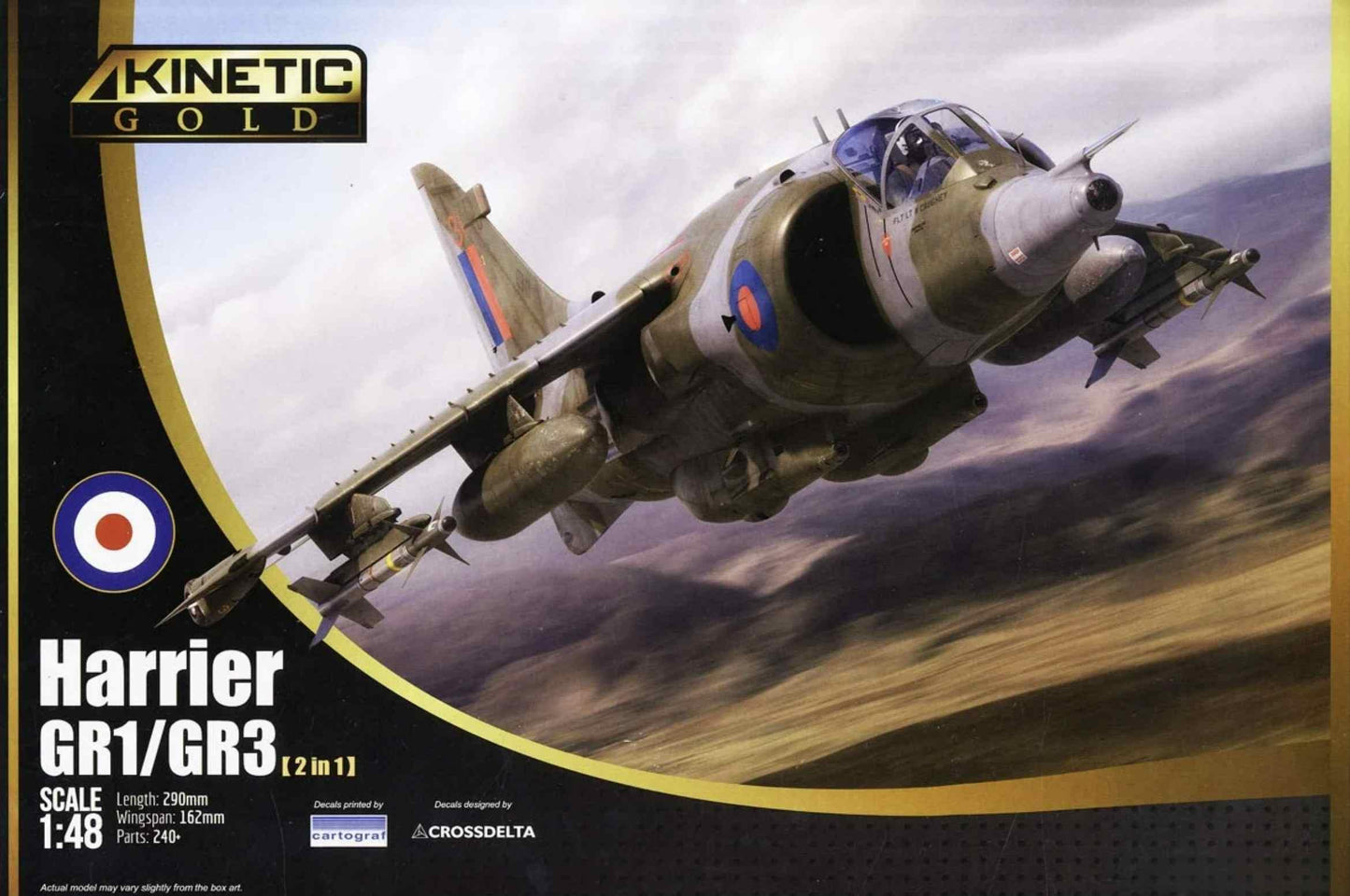 KINETIC K48060 1/48 Scale Harrier GR1/GR3 Attack Aircraft
Assembly Model - ModelHives