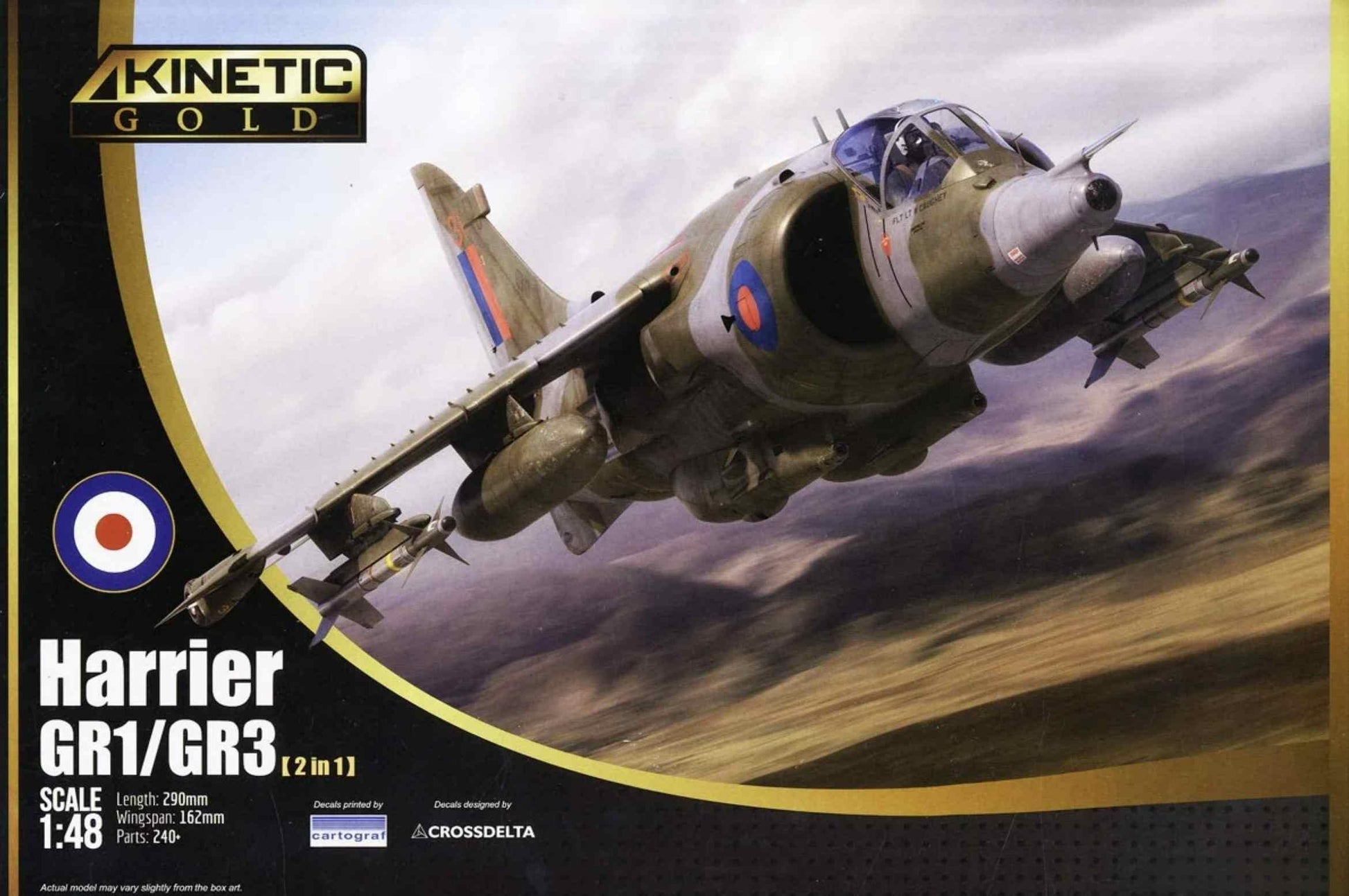 KINETIC K48060 1/48 Scale Harrier GR1/GR3 Attack Aircraft
Assembly Model - ModelHives