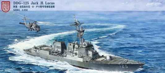 BEACON HOBBY S3001 1/350 DDG-125 Jack.H.Lucas Destroyer Assembly Model Kit