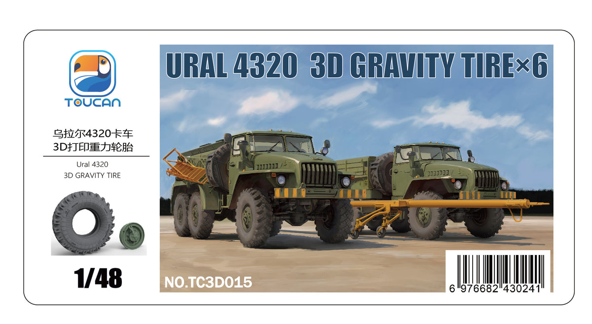 TOUCAN  TC3D015 1/48 URAL 4320 3D GRAVITY TIRE