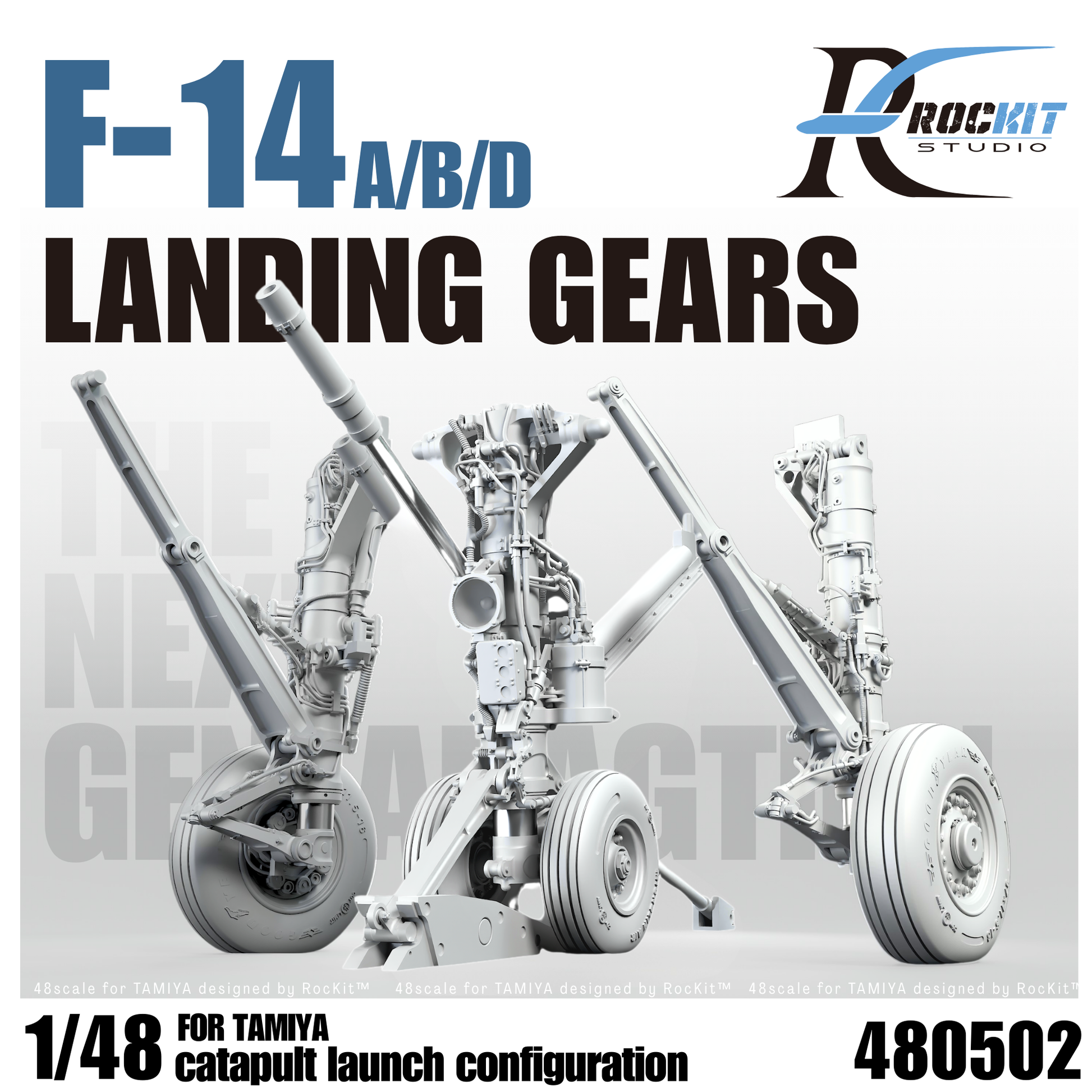 ROCKIT 480502 1/48 F-14 A/B/D Landing Gears For Tamiya (Catapult Launch)