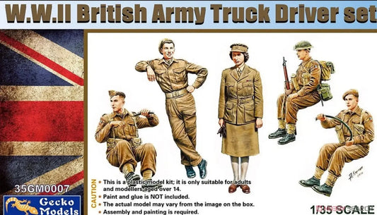 Gecko Models 35GM0007 1/35 WWII British Army Truck Driver Set (Plastic model) ModelHive