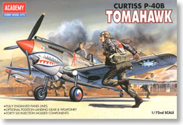Academy AC12456 1/72 P-40B PLASTIC MODEL kit