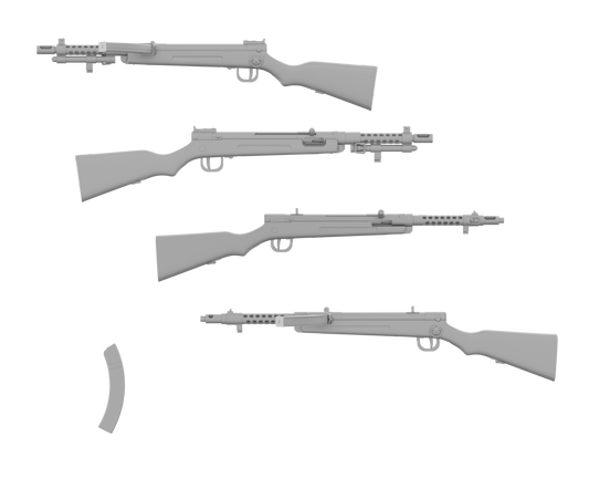 Rheinmetall 35072 1/35 Type 100 Submachine Gun (early/late model)4-pack with PE