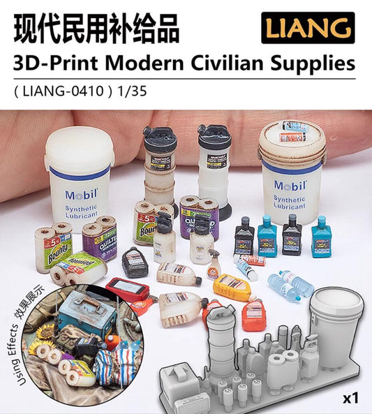LIANG-0410 1/35 Scale 3D-Print Modern Civilian Supplies Models for Scene DIY new