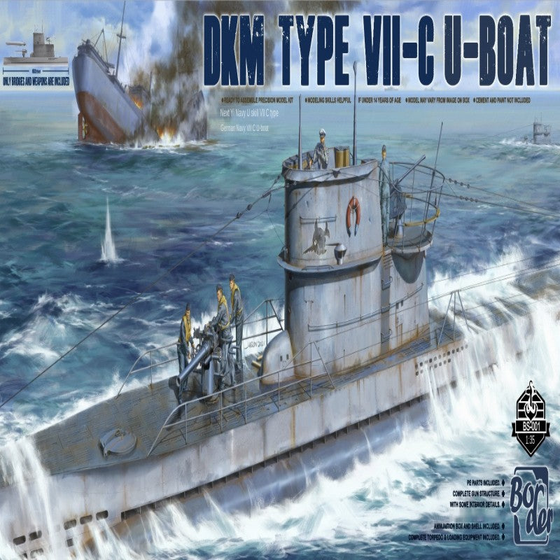 Border BS-001 1/35 DKM Type VII-C U-Boat (Plastic model)