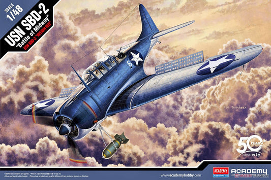 Academy AC12335 1/48 USN SBD-2 "Midway" PLASTIC MODEL kit