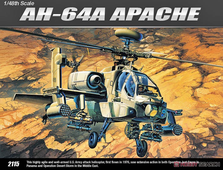 Academy 12262 1/48 AH-64A Apache military helicopter  "Plastic model¡±