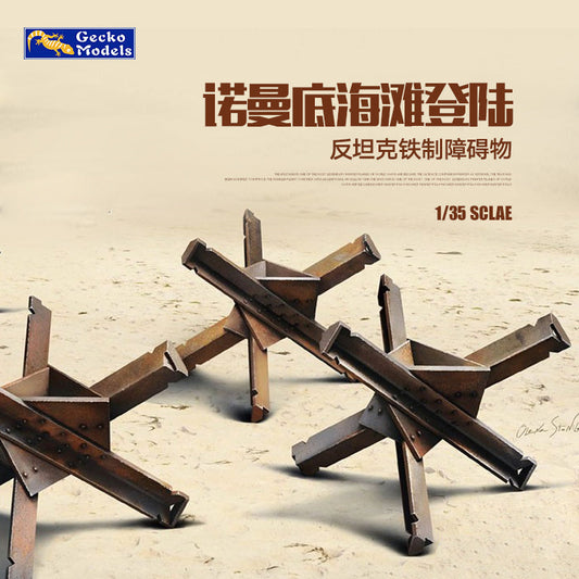 Gecko Models 35GM0081 1/35 Scale  Normandy Beach Hedgehog Set Plastic Model Kit ModelHive