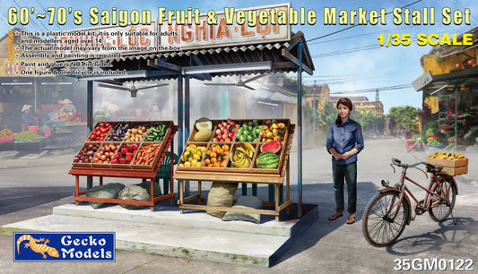 Gecko Models 35GM0122 1/35 60`-70`s Saigon Fruit & Vegetable Market Stall Model ModelHive