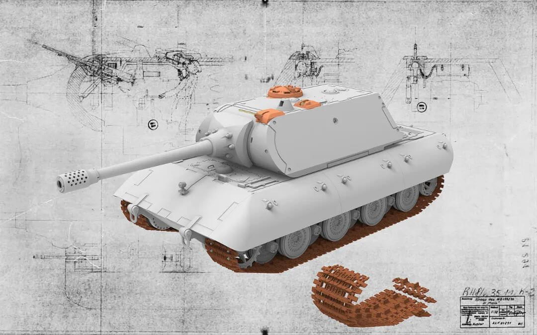 Amusing Hobby 35A046 1/35 WWII German E100 Super Heavy Tank