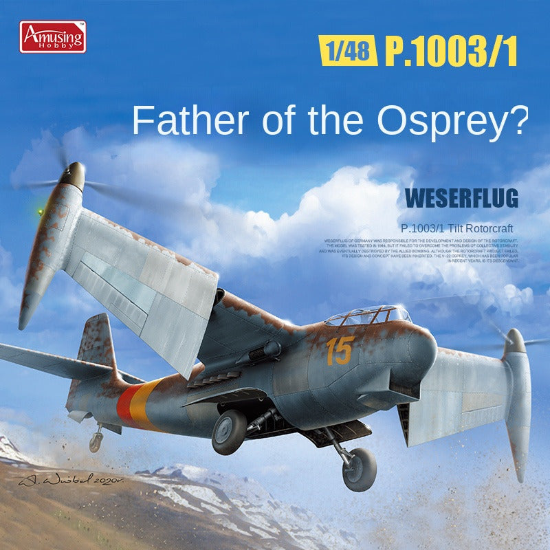Amusing Hobby 48A002 1/48 Scale P.1003/1 WESERFLUG GERMAN VTOL AIRCRAFT