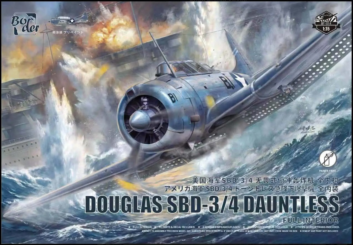 Border BG-003 1/35 Douglas SBD-3/4 Dauntless Full Interior Aircraft Model Kit