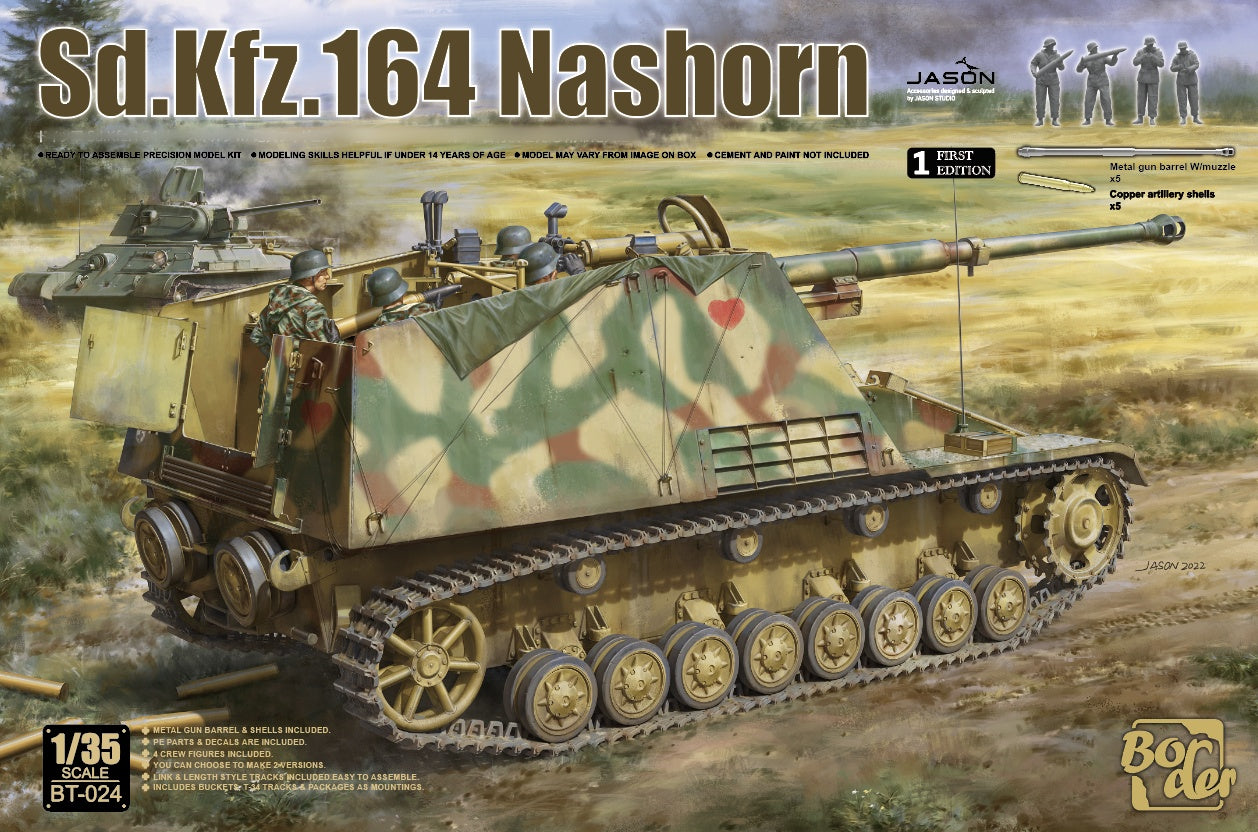 Border BT-024 1/35 scale Sd.Kfz.164 Nashorn Tank Destroyer Model Kit ...