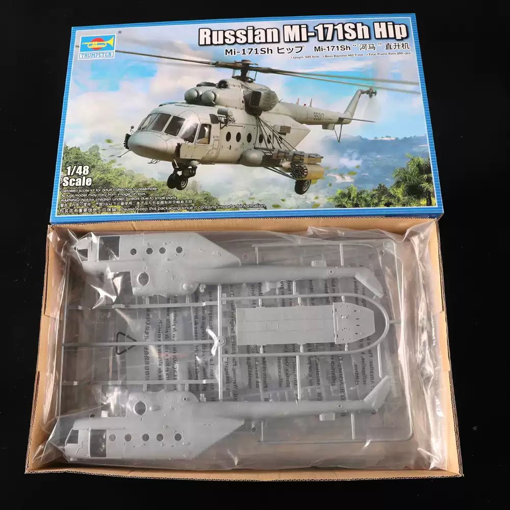 Details of Trumpeter 05855 1:48 Russian Mi-171Sh Hip Helicopter Assembly Model Kit