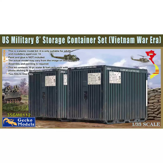 Gecko Models 35GM0112 1/35 US Military 8` Storage Continer Set (Vietnam War Era)