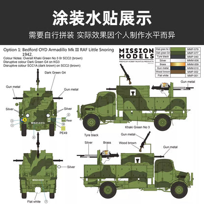 Gecko Models 35GM0154 1/35 Bedford OYD Armadillo Mk.III Armoured Truck Model Kit