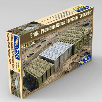 Gecko Models 35GM0161 1/35 WWII British Petroleum Cans & Jerry Cans (Combo Set)