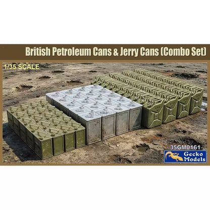 Gecko Models 35GM0161 1/35 WWII British Petroleum Cans & Jerry Cans (Combo Set)