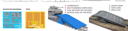 German 80ton Type SSYMS Flatcar Schwerer Platformwagen 1/35 Model Kit | T-Model TB001