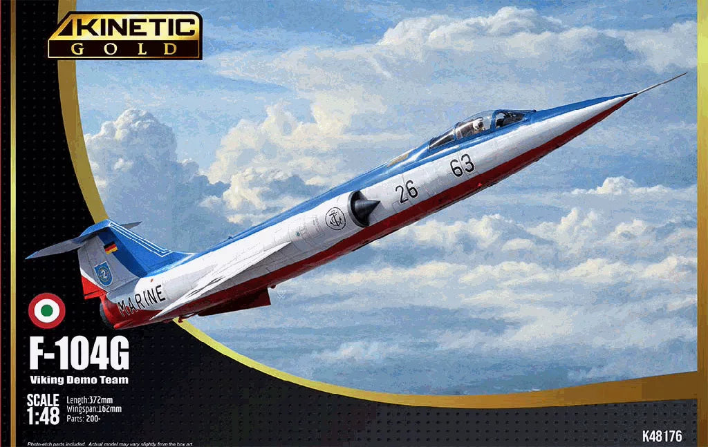KINETIC K48177 1/48 F-104G Viking Demo Team Fighter Model Kit Assembly 
