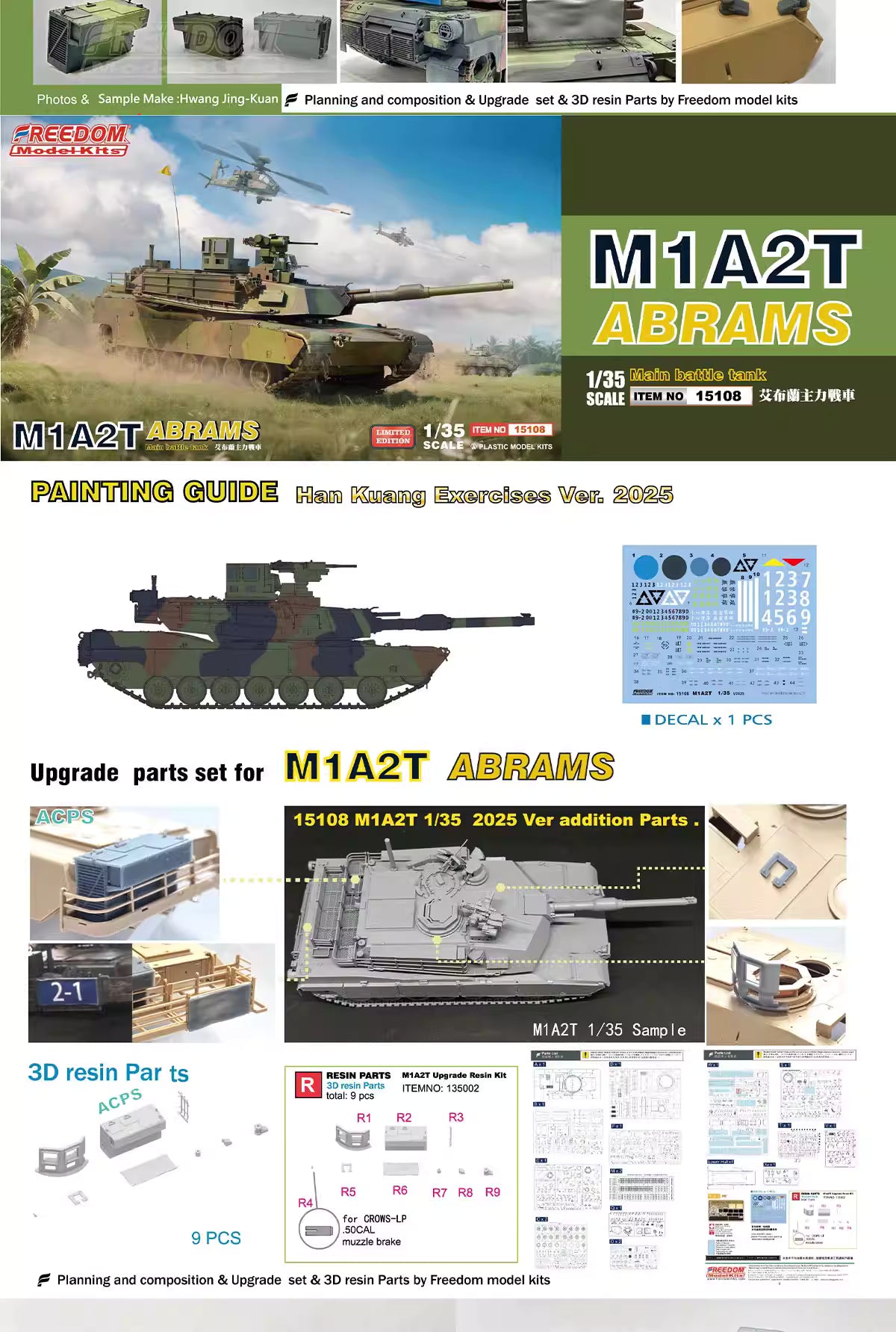 Explore this M1A2T ABRAMS Tank Model Kit 1/35 | FREEDOM F15108