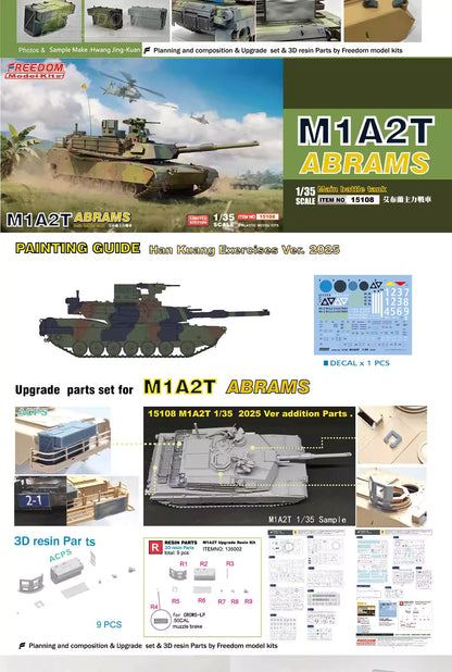 Explore this M1A2T ABRAMS Tank Model Kit 1/35 | FREEDOM F15108