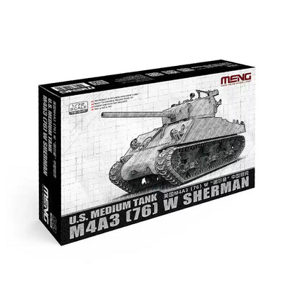 MENG 72-019 1/72 US M4A3（76）W Sherman Tank Model Kit Presale