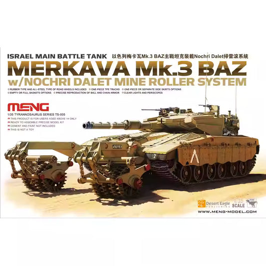 MENG 1/35 ISRAELI MBT MERKAVA MK. III BAZ W/ MINE ROLLER SYSTEM TS-005
